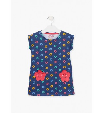 Floral Φόρεμα με Τσέπη Losan