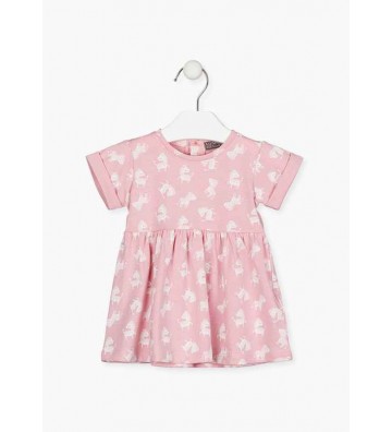 Φόρεμα με Ζέβρες Losan Ροζ